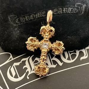 CHROME HEARTS クロムハーツ 22K FILIGREE CHARM TINY タイニー フィリグリー チャーム 1P/D ダイヤモンド ペンダント 純正品