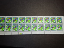 普通切手　日本の自然　120円　モズ　カラーマーク付き財務省印刷局銘鈑付き下2列20枚　　折れなし　極美品　_画像1