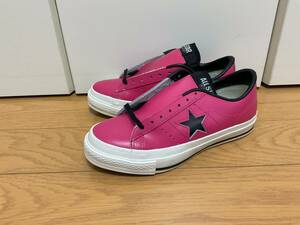 新品 コンバース converse 初期復刻 日本製 ワンスター レザーシューズ 41/2インチ 23cm ピンクxブラック