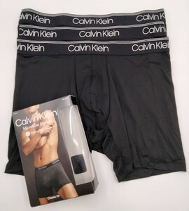 【Mサイズ】Calvin Klein(カルバンクライン) ボクサーパンツ ブラック 3枚セット メンズボクサーパンツ 男性下着 NB2570