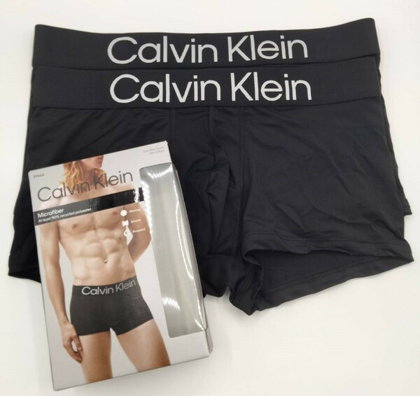 【Mサイズ】Calvin Klein(カルバンクライン) ローライズボクサーパンツ ブラック 2枚セット メンズボクサーパンツ 男性下着 NP2607