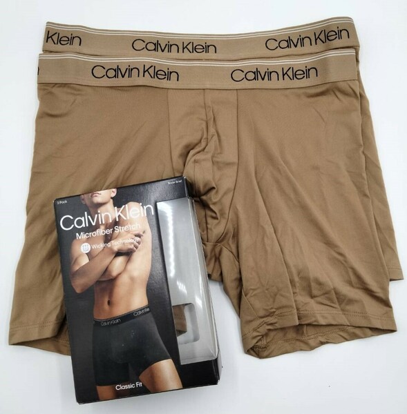 【Mサイズ】Calvin Klein(カルバンクライン) ボクサーパンツ ゴールド 2枚セット メンズボクサーパンツ 男性下着 NB2570