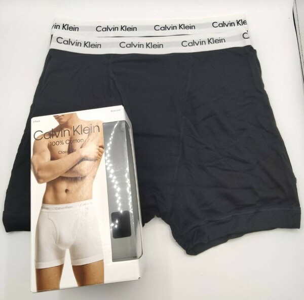 【Lサイズ】Calvin Klein(カルバンクライン) ボクサーブリーフ 2枚セット 100％コットン メンズボクサーパンツ 男性下着 NB1429