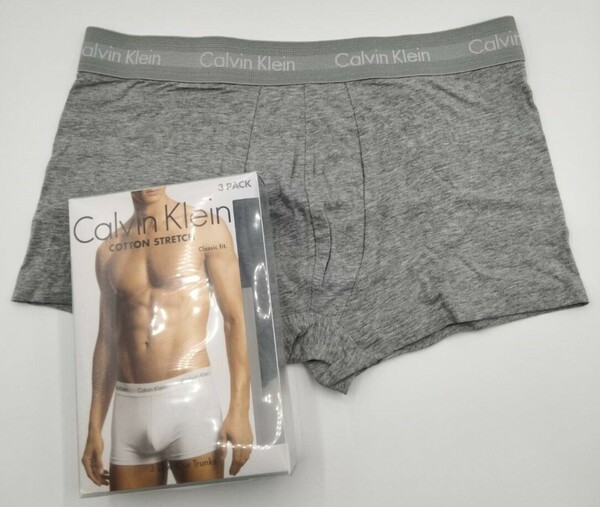 【Mサイズ】Calvin Klein(カルバンクライン) ローライズボクサーパンツ Grey 1枚 メンズボクサーパンツ 男性下着 U2664