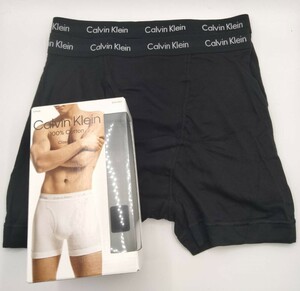 【Lサイズ】Calvin Klein(カルバンクライン) ボクサーブリーフ ブラック 2枚セット 100％コットン メンズボクサーパンツ 男性下着 NB1429