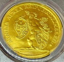 【1円スタート】1972年 ドイツ ニュルンベルク5ダカット金貨 PCGS UNC DETAILSイギリス エリザベス ウナとライオンコイン銀貨ではない_画像4