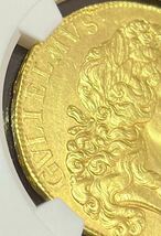 【1円スタート】1701 イギリス ウィリアム3世５ギニー金貨 NGC AU DETAILS エリザベス ウナとライオン銀貨コインではない　入手困難品_画像4
