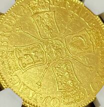 【1円スタート】1701 イギリス ウィリアム3世５ギニー金貨 NGC AU DETAILS エリザベス ウナとライオン銀貨コインではない　入手困難品_画像5