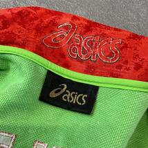 希少 入手困難 美品 asics アシックス 藤沢商業高校 駅伝チーム ビッグ刺繍 ジャージ トラックトップ メンズ Lサイズ グリーン レッド_画像7