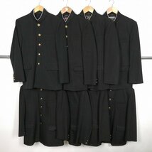 メンズ 学ラン 学生服 170A 175AB 無地 黒 カシドス 1円 中古 制服 学生服 8枚 セット 詰合わせ 39CS-449 DF_画像1