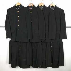 メンズ 学ラン 学生服 170A 175AB 無地 黒 カシドス 1円 中古 制服 学生服 8枚 セット 詰合わせ 39CS-449 DF