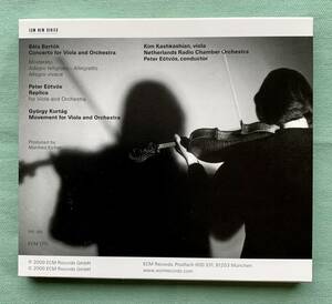独 ECM (1CD) ★ バルトーク・ビオラ協奏曲 ★ カシュカシアン ( Viola ) / エトヴェシ ( 指揮 ) / オランダ室内楽オーケストラ