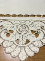 テーブルクロス ヨーロッパ風 ランナー 刺繍 レース タッセル付き 食卓 サイドテーブル カウンター 40×150cm 家具上置き③_画像6