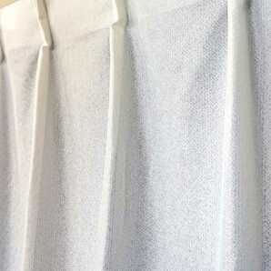 新品 防炎エコミラーレースカーテン １００X１００cm ２枚組 遮熱 断熱 無地の画像3