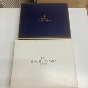 【送料無料】ギフト用毛布 2点セット BALENCIAGA バレンシアガ 綿毛布 / ROYAL WORCESTER シルク毛布