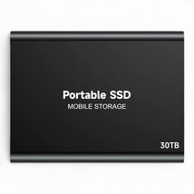 外付けSSD ポータブルSSD 新しいアップグレードされた外付けSSD 30TB USB3.2Gen1 読出し ポータブル ブラック 最大550MB/s_画像1