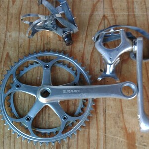 シマノ　デュラエース　クランクセット　トゥクリップペダル付き　DURA ACE