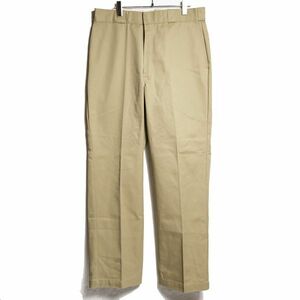 デッドストック 90's USA製 ディッキーズ Dickies 874 ワークパンツ (36×32) カーキ TALON タロン 90年代 アメリカ製 旧タグ オールド