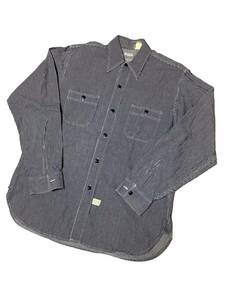 SUGAR CANE WORK CLOTHING シュガーケーン長袖シャツ　ワークシャツ インディゴストライプ ヒッコリー　東洋エンタープライズ　