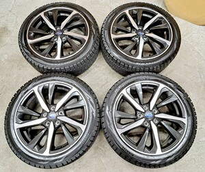 【ほぼ新品】スバル 新型 レヴォーグ 純正 ホイールタイヤ 4本 ピレリ アシンメトリコ 225/45R18 スタッドレス 7.5J 114.3 STI 極上品