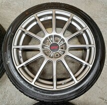 【ほぼ新品】スバル レガシィ tuned by sti 純正 18インチ ホイールタイヤ 4本セット 2023 ファルケン 215/45R18 バリ山 PCD100 7.5J BRZ_画像5