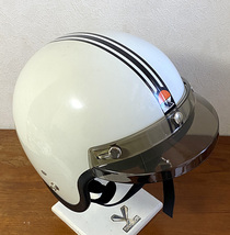 1979年 KANGOL カンゴール ビンテージ ジェットヘルメット スモークバイザー付 約59-60cm L 英国当時物 Scotland Lambretta Vespa Triumph_画像9