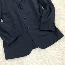 ビームスエフ【リングジャケット製 希少サイズ L 】BEAMS F テーラードジャケット 千鳥格子 紺 ネイビー RING JACKET リングヂャケット_画像4