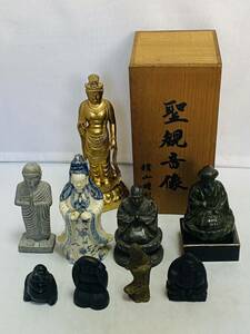  Buddhism fine art Buddhist image large black heaven .. sound image blue and white ceramics copper image stone image 9 body summarize 