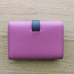 1円スタート！【希少カラー】ロエベ LOEWE 3つ折り財布 C660S86X01 3024 トライフォールドウォレット ローズピンク×ベージュ 未使用品の画像3