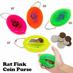 【新品／大人気】Rat Fink （ラットフィンク）ピンクコインパース　小銭入れ　アメカジ　コインケース