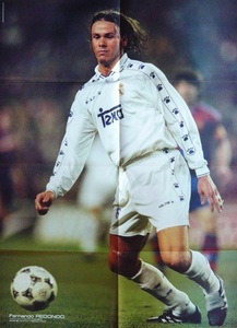 Двойной плакат Фернандо Рунд (Реал Мадрид и Милан) Неиспользуемый редкий 140 иен футбол