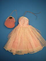 No Doll 209* ヴィンテージ50年代　12インチドールサイズ　ピンクのドレスとショルダーバッグ　＊タミーちゃんに_画像2