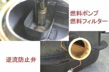 逆流防止弁と燃料ポンプフィルター