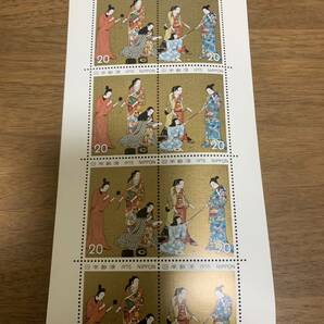 切手趣味週間1975 松浦屏風 20円×10枚 額面200円 同封可能 キ144の画像2