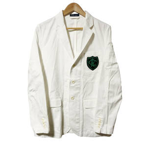 Polo by Ralph Lauren ポロバイラルフローレン テーラードジャケット ブレザー 38R 白 ホワイト シングル コットン メンズ A15の画像1