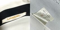 LANCEL ランセル ヴィンテージ シャツ 刺繍 バイカラー M 白 黒 オーバーサイズ 90s メンズ A17_画像10