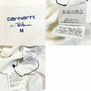 Carhartt × Ron Herman カーハート ロンハーマン RH L/S POCKET T-SHIRT Tシャツ 長袖 袖プリント M アイボリー ロンT メンズ A3の画像10