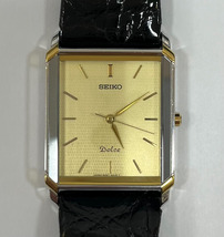 #16130【不動品】SEIKO　セイコー　DOLCE　ドルチェ　メンズ　スクエア　白文字盤　腕時計　5S21-5A20　可動未確認_画像2