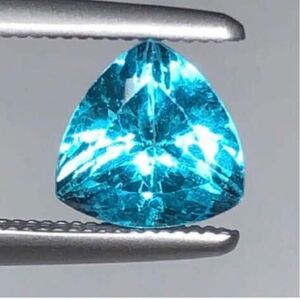 3074 [Saehashi! Неоновый синий сияние] с узел 1,12ct Natural Neon Blue Appatite Бразилия свободно