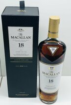 【未開栓/保管品】 THE MACALLAN18YEARS　OLD　マッカラン１８年　2021　シェリーオーク　スコッチウィスキー　700ｍｌ　箱付き　_画像1