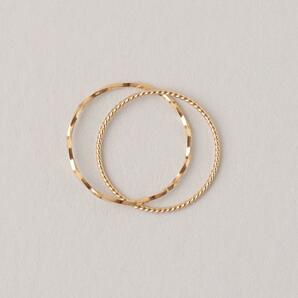 K10 ピンクゴールド 2連リング（3号〜15号）【10金 刻印】日本製 指輪の画像2