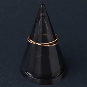 K10 ピンクゴールド 2連リング（3号〜15号）【10金 刻印】日本製 指輪の画像6