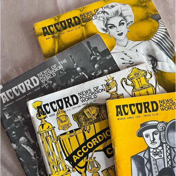 洋書アコーディオン雑誌 ACCORD NEWS OF THE ACCORDION WORLD 1979〜1980 5冊