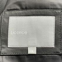 未使用タグ付■Licorice リコリス【LL】大きいサイズ 本革 羊革 ラムレザー テーラードジャケット レザージャケット ブラック 黒 2B メンズ_画像8