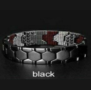 ゲルマニウム 磁気 高品質 ブレスレット ブラック
