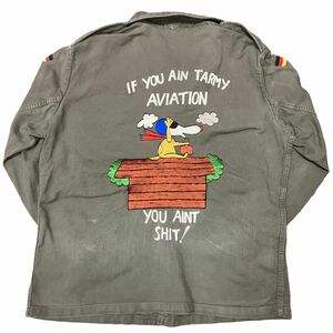 スーベニアジャケット シャツ スヌーピー ミリタリー ベトジャン 刺繍