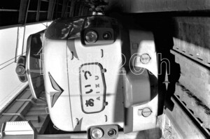 R1022-1[ old railroad white black monochrome nega]35mm 6 koma * Showa era 40~50 period Special sudden ... small rice field sudden electro- iron .. ..EF1019 Special sudden ....* railroad station train 