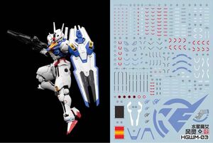 HGガンダムエアリアル用水転写式デカール他社製　ガンダム　ガンプラ　プラモデル『機動戦士ガンダム 水星の魔女』