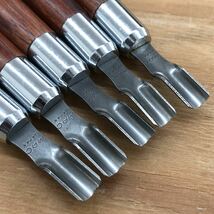 在庫処分　10本セット 関の刃物屋さんが作った彫刻刀　同型丸刃5本、同型角刃5本_画像4