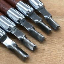 在庫処分　10本セット 関の刃物屋さんが作った彫刻刀　同型丸刃5本、同型角刃5本_画像3